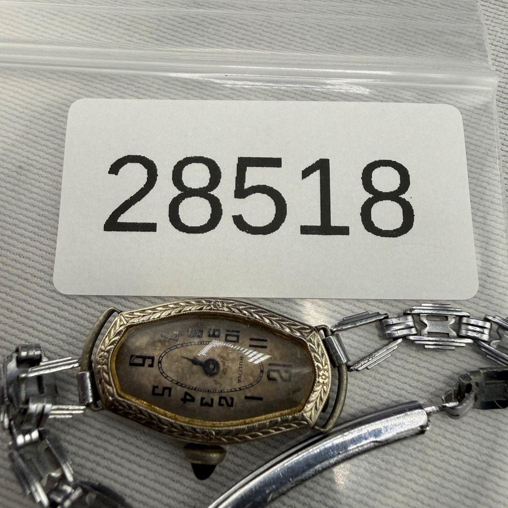Vintage Bulova Woman's Watch Silver Tone 6" Does Not Wind Or Tick - Picture 12 of 14